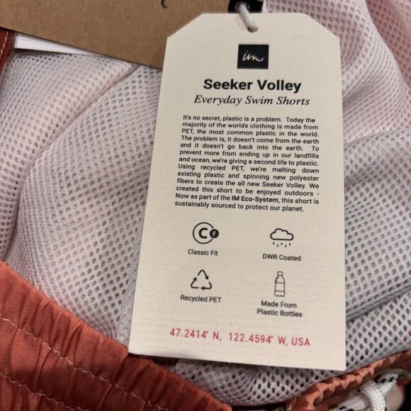 NWT Imperial Motion Board Short Made of Plastic Bottles Swim Trunks Print Bright - Picture 5 of 7